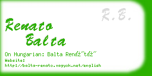 renato balta business card